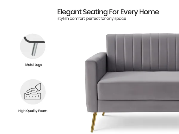 Tulip Sofa Combos Set Grey Color With Rio Centre table